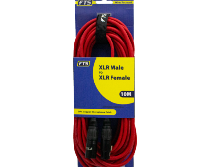 XLR Male -XLR Female Mic Cable Red [FTST-X009+TX012RED 10M] Fashion