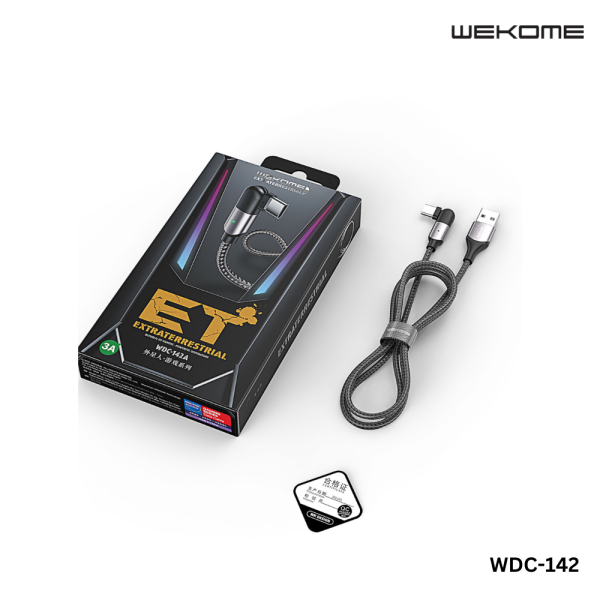 WK GAMING SERIES 3A REBULIC FO GAMES POWERFUL DOMINATORS 180 DEGREE ROTARY DATA CABLE FOR MICRO( WDC-142A)- Type C Cable Supply