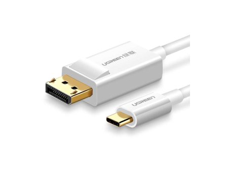 UGREEN MM139 USB TYPE-C TO DP CABLE (1.5M), Type-C to DP Cable, Display Port Cable - White on Sale