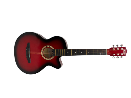 Full Size Cutaway Acoustic Guitar (Red) [FTS-FA-380C-RDS] Online now