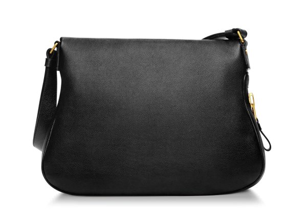 Tom Ford Jennifer Black Large Leather Adjustable Strap Shoulder Bag Online Sale