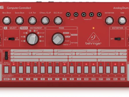 Behringer RD-6 RD Classic Analog Drum Machine (Red) Online now