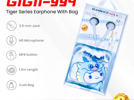 Gadget Max GiGii-994 Dragon Squad Series Earphone - Blue Cheap