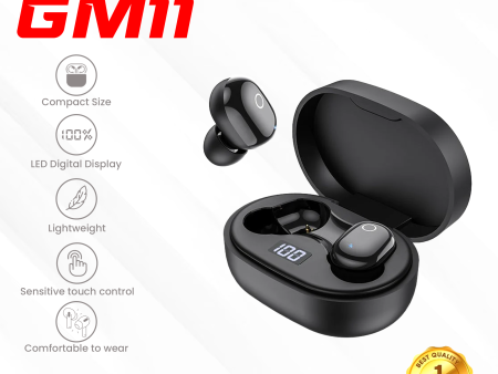 GADGET MAX GM11 TRUE WIRELESS BLUETOOTH HEADSET (V5.1), Wireless Bluetooth Earbuds, TWS Earbuds , Wirless Earbuds For Discount