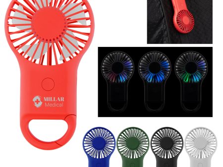 Rechargeable Handheld Fan with Carabiner Online Hot Sale