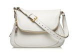 Tom Ford Jennifer White Large Leather Adjustable Strap Shoulder Bag For Cheap