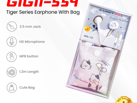 Gadget Max GiGii-554 Paradise Series Earphone - Grey Online Hot Sale