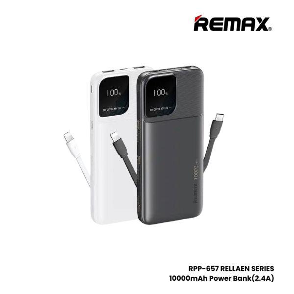 REMAX RPP-657 Rallaen Series 10000mAh Fast Charging Power Bank(2.4A) - Black Online