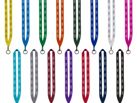 3 4  Polyester Lanyard with Metal Crimp & Split-Ring Discount