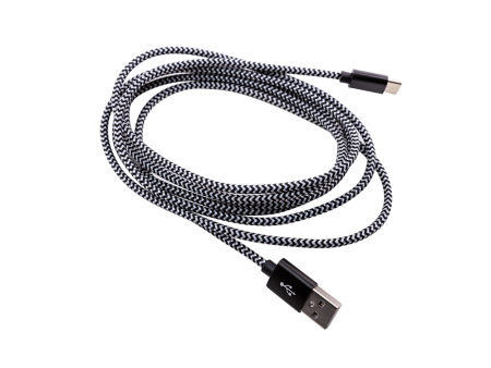 FTS USB AM To Type-C Black Nylon Braid Cable 2M [CUSBAMTC2M] Discount