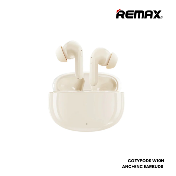 REMAX COZYPODS W10N Crystal Series ANC+ENC Bluetooth Wireless Earbuds - White Online now