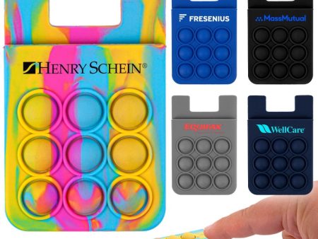 Popper Stress Reliever Silicone Phone Wallet on Sale