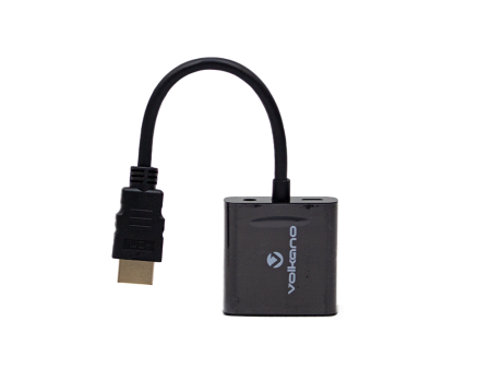 VK-20045-BK Volkano Annex Series HDMI To Vga Adaptor With Audio Supply