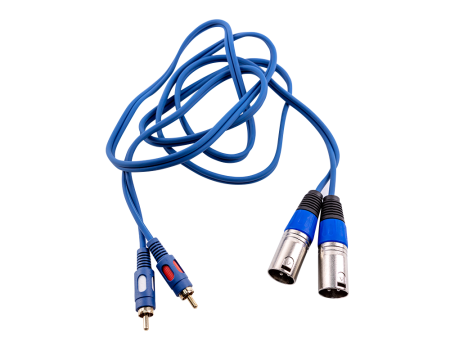 FTS 2X RCA Male To 2X XLR Male 1.8m (Blue) [C2RCAM2XLRM18] Discount