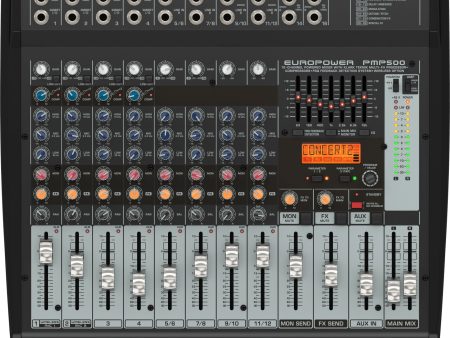 Behringer PMP500 12-Channel 500W Powered Mixer on Sale