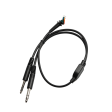 GA Twin Plug Cable for Lightspeed QFR Series Aviation Headset Online now