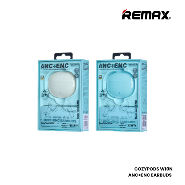 REMAX COZYPODS W10N Crystal Series ANC+ENC Bluetooth Wireless Earbuds - White Online now