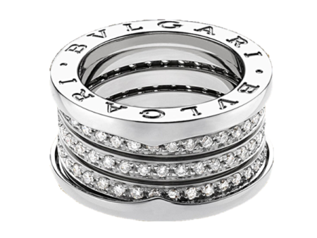 Bvlgari B.ZERO1 4-band ring in 18kt white gold w  Pave Diamonds Online