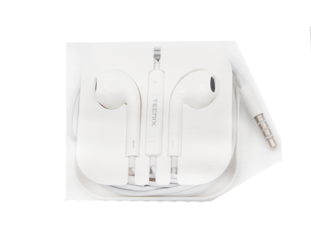 Tecnix Earbud With 1.2M Cable White [EP-101 WH] For Sale