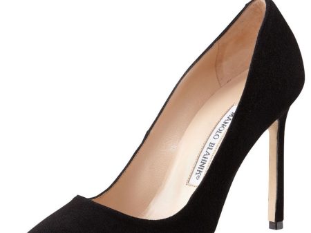 Manolo Blahnik BB Suede Point-Toe Pumps on Sale