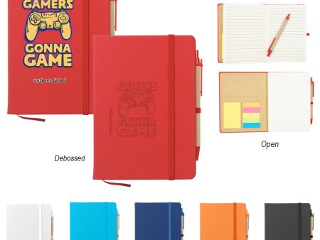 Journal Notebook with Sticky Notes & Flags Supply