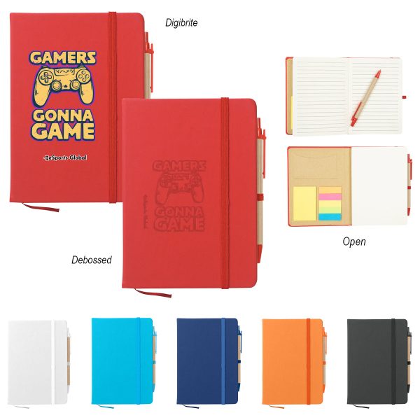 Journal Notebook with Sticky Notes & Flags Supply