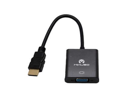 Mikuso HDMI To VGA+AUDIO Cable Black [CBL-018 BK] For Sale