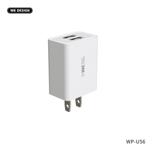 WK U56 Dual USB Charger  - White Discount