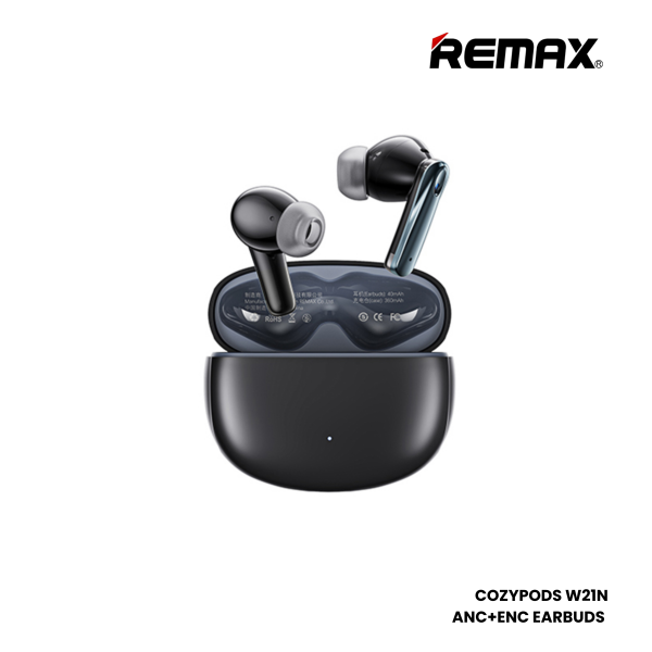 REMAX COZYPODS W21N Vansiang Series ANC+ENC Bluetooth Wireless Earbuds - Black For Cheap