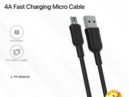 GADGET MAX MICRO  FAST CHARGING CABLE (4A) MICRO WITH TPE MATERIAL(1000mm) For Cheap