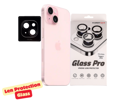 GADGET MAX Glass Pro Camera Lens Protection Glass for iPhone 15   15 Plus - Pink Sale