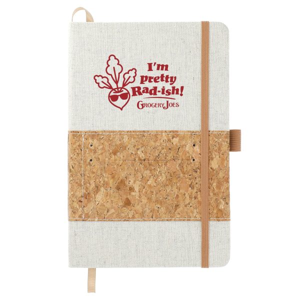 5.5  x 8.5  Recycled Cotton and Cork Bound Notebook Online Hot Sale