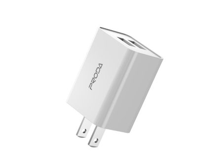 PRODA 2USB CHARGER PD-A27 Micro PERCEPTION PRO SERIES US - White Fashion