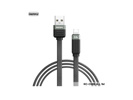 REMAX RC-C085 A-L Janker Series 2.4A USB to Lightning Fast Charging Data Cable - Black Discount