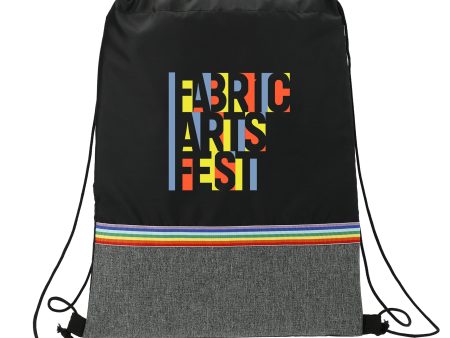 Rainbow Recycled 210d Drawstring Bag Supply