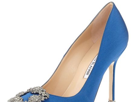 Manolo Blahnik Hangisi 105 Satin Pumps For Sale