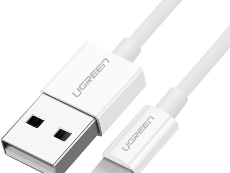 Ugreen USB 2.4 A M to Lightning TPE+Rubber MFI Cable 1M - White Cheap