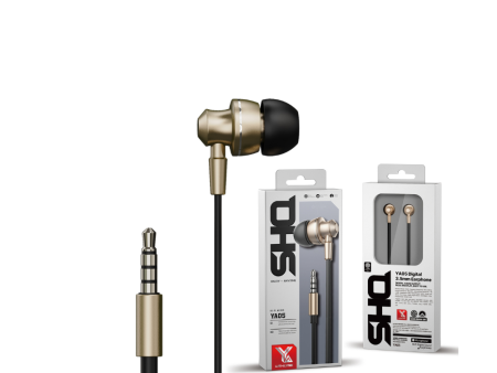 WK YA05 3.5MM SHQ SERIES HI-FI AUDIO WIRED EARPHONE (1.2M), HI-Fi Audio Earphone, Quality  Wired Earphone-Gold Cheap