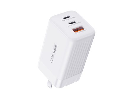 REMAX RP-U83 JAKER II SERIES 65W PD+QC GAN FOLDABLE CHARGER CN ( 1USB   2TYPE-C ), 65W GAN Charger, PD+QC Charger For Cheap