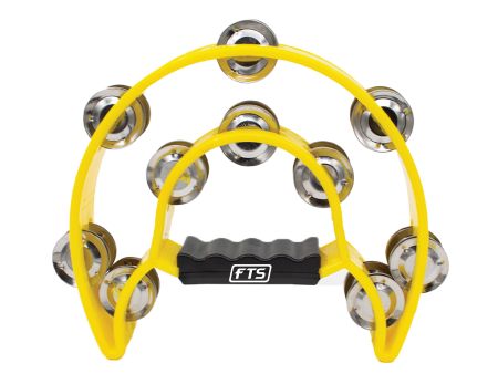 FTS Double Row Tambourine Yellow [FTS-JT-TX9-20 YL] For Cheap