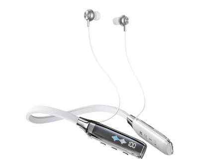 REMAX RB-S20 5.3 TRANSPARENT WIRELESS NECKBAND SPORTS EARPHONE - White For Cheap