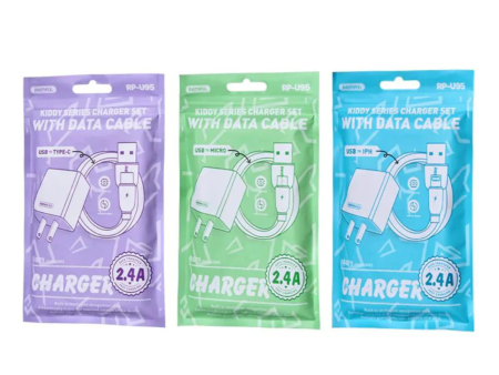 REMAX RP-U95 (MICRO) KIDDY SERIES 2.4A TRAVEL CHARGER SET Hot on Sale