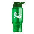 Poly-Pure - 27 oz. Transparent Bottle with Drink Thru Lid For Discount