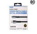 WK WDC-107A SENSH 2.4A DATA CABLE FOR TYPE-C (1M) - Black Online now