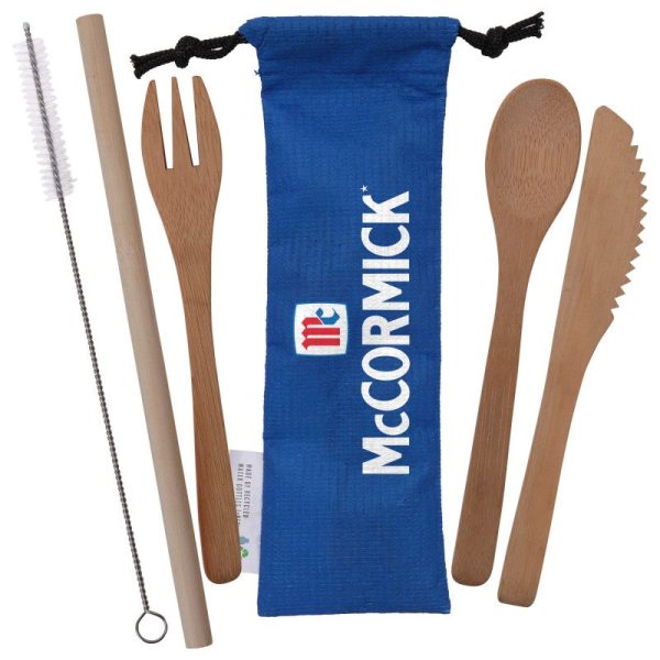 Bamboo Utensils with RPET Pouch For Discount