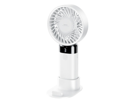 REMAX F35 Digital Display Folding Handheld Fan - White Online Sale