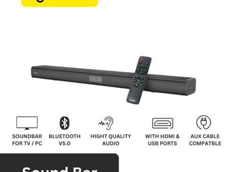 Tribit BTS-60 Soundbar Bluetooth V5.0 100W Home Bluetooth Speaker on Sale