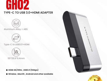 GADGET MAX GH02 Type-C To USB 3.0+HDMI Adapter, HDMI Adapter Online now