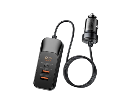 REMAX RCC355 Yayshin Series 120W PD+QC Worry-Free Fast Car Charger With Digital Display Online Sale