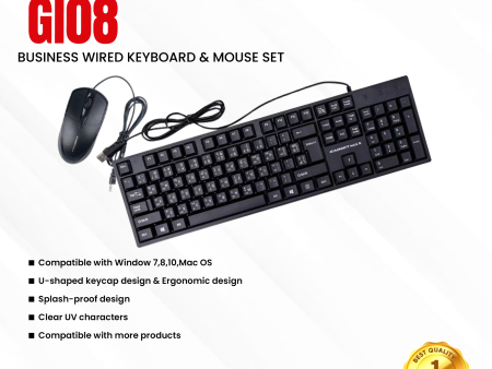 GADGET MAX GI08 BUSINESS WIRED KEYBOARD & MOUSE SET Cheap